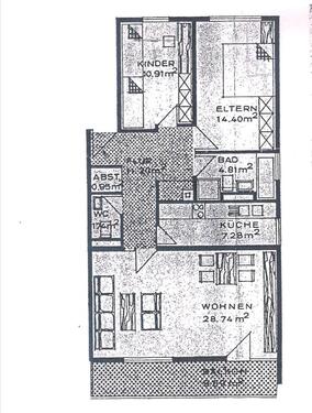 Foto - 3-ZKB Wohnung,86 m²,provisionsfrei,Einbauküche,Balkon,Stellplatz