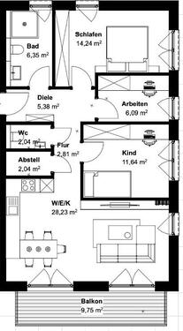 Foto - 4 Zimmer Terrassenwohnung in Wenden