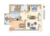 Foto - 2-Zimmer-Wohnung mit Balkon - 595,00&nbsp;EUR Kaltmiete, ca.&nbsp; 85,00&nbsp;m&sup2;