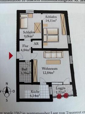 Foto - 3 Zimmer Wohnung in 83301 Traunreut