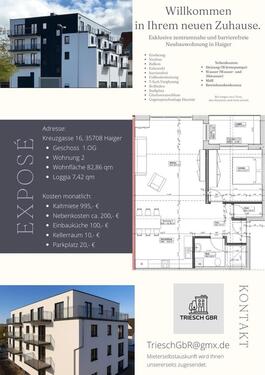 Foto - 2 Neubau-Wohnungen Haiger - 1.325,00&nbsp;EUR Kaltmiete, ca.&nbsp; 82,00&nbsp;m&sup2;