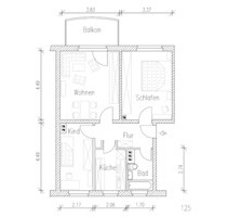 3-Raum-Wohnung im 3.OG mit Balkon, Fritz-Heckert-Straße - Eisenach