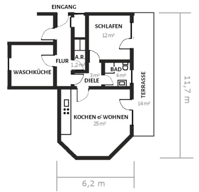 Foto - Sanierte 2-Zimmer-Einliegerwohnung in Limbach ab Mai