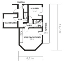 Sanierte 2-Zimmer-Einliegerwohnung in Limbach ab Mai