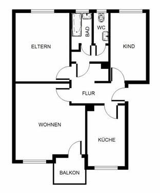 Foto - 3 Zimmer Etagenwohnung zur Miete in Mannheim