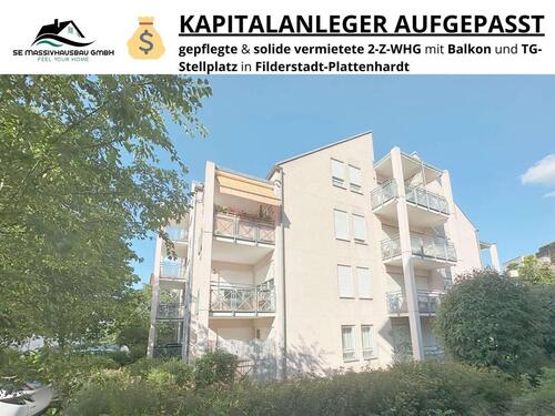 Foto - Solide Kapitalanlage in Filderstadt – vermietete 2-Zimmer-Wohnung mit Balkon und TG-Stellplatz