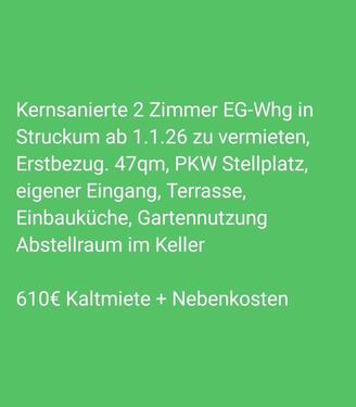 Foto - 2 Zimmer Wohnung in Struckum - 610,00 EUR Kaltmiete, ca.  47,00 m²