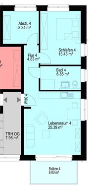 Foto - 3-Zimmerwohnung - 795,00&nbsp;EUR Kaltmiete, ca.&nbsp; 60,90&nbsp;m&sup2;