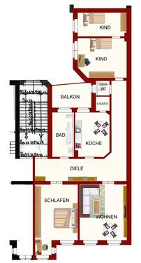Foto - 4 Zimmer Etagenwohnung zur Miete in Zeitz