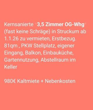 Foto - 3,5 Zimmer Wohnung in Struckum - 980,00 EUR Kaltmiete, ca.  80,00 m²