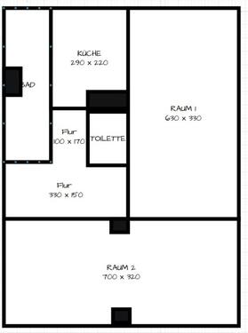 Foto - 2 Zimmer Erdgeschoßwohnung zur Miete in Cottbus