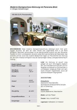 Foto - 3 Zimmer Dachgeschoßwohnung zum Kaufen in Villingen-Schwenningen