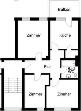 Foto - 3 Zimmer Etagenwohnung zur Miete in Osnabrück