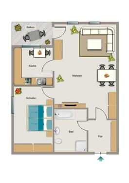 Foto - 1.5 Zimmer Dachgeschoßwohnung in Recklinghausen