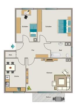 Foto - 3.5 Zimmer Erdgeschoßwohnung zur Miete in Marl