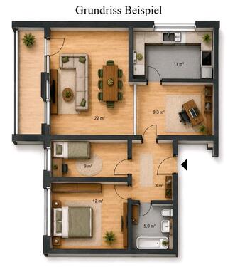 Foto - 3 Zimmer Etagenwohnung zum Kaufen in Hanau