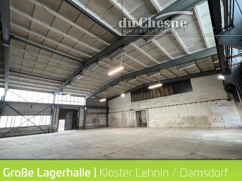 Foto - Halle Lagerhalle 630 qm Kloster Lehnin 14797 Damsdorf , zzgl. Freifläche mög. 01721444445