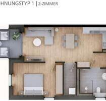 Mietwohnung - 2 Zimmer – Erstbezug - 2. OG - Landau an der Isar