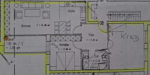 Foto - Rheinberg Stadtmitte, 3. OG - 800,00&nbsp;EUR Kaltmiete, ca.&nbsp; 90,00&nbsp;m&sup2;