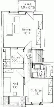Foto - Dachgeschoßwohnung in Halle (Saale) zur Miete