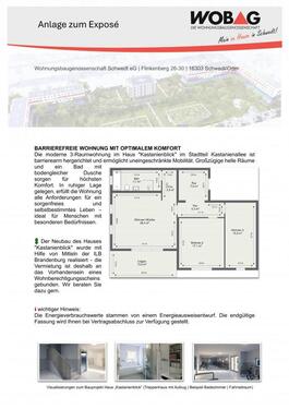 Foto - 3 Zimmer Etagenwohnung zur Miete in Schwedt (Oder)