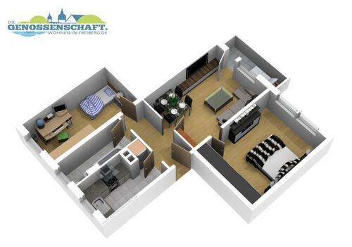 Foto - Etagenwohnung zur Miete in Freiberg