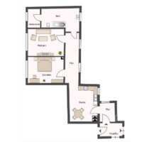 Hübsche, helle 2,5 Zimmer-Wohnung in sehr guter Lage, nahe Zentrum, Pritzwalk