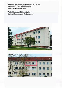 Foto - 3-Raum-Eigentumswohnung mit Garage nähe See - PROVISIONSFREI