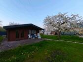 Foto - naturnahe Blockhütte an der Elbe