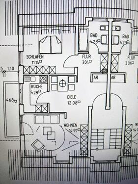 Foto - 2 Zimmer Dachgeschoßwohnung in Ahorn