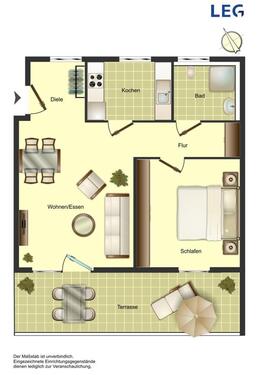 Foto - 2 Zimmer Dachgeschoßwohnung zur Miete in Bielefeld