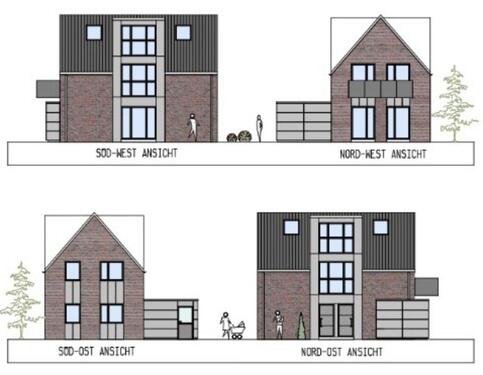 Foto - Projektiert: Neubau von 3 Doppelhäusern in Schortens