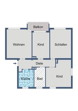 Foto - Etagenwohnung in Eschwege zur Miete