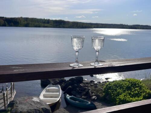 Foto - Ferienhaus am See Saxen Schweden Sauna Kanu Boot Fahrräder