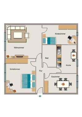 Foto - 3.5 Zimmer Erdgeschoßwohnung zur Miete in Bottrop