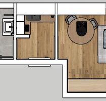 Komplett sanierte und vermietete 1-Zimmer-Dachgeschosswohnung - Stuttgart Mühlhausen