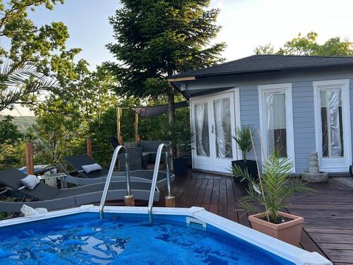 Foto - Idyllisches Wochenendhaus am Südhang der Werra mit Saunahaus