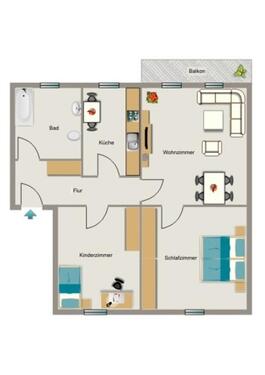 Foto - 3.5 Zimmer Etagenwohnung zur Miete in Bottrop