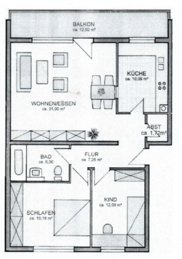 Foto - 3 Zimmer Etagenwohnung in Schweinfurt