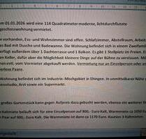 Mietwohnung Beschreibung siehe Titelbild! - Ehingen (Donau)