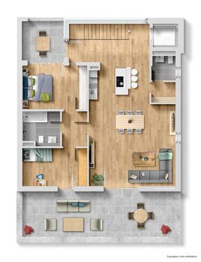 Foto - 3 Zimmer Etagenwohnung zur Miete in Graben-Neudorf