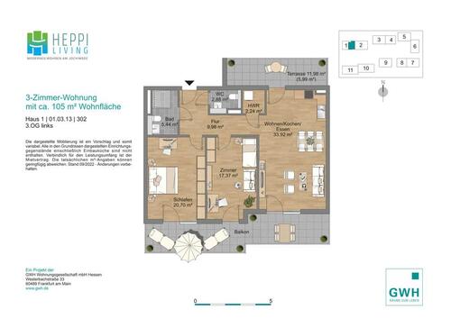 Foto - Etagenwohnung in Heppenheim (Bergstraße) zur Miete