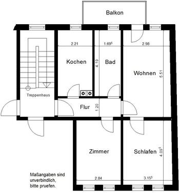Foto - 3 Zimmer Etagenwohnung in Nordhausen
