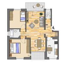 Neues Bad mit Wanner - 529,00 EUR Kaltmiete, in Marl (PLZ: 45772)