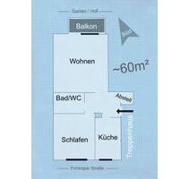 Mietwohnung 60m², Balkon, 2.Etage - Essen Stadtbezirk IV