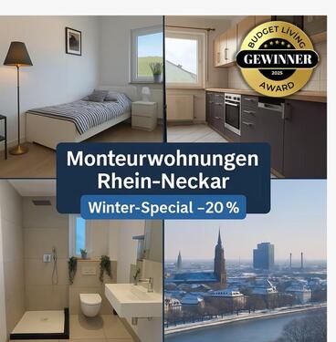 Foto - Monteurwohnungen und Monteurzimmer Rhein-Neckar – 20% Winterrabatt bis 30.11.