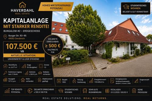 Foto - Kapitalanleger: freier Bungalow, Top Lage & Top Rendite