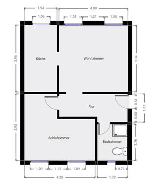Foto - Frisch renovierte 2-Zimmerwohnung Gladbacher Straße (Nähe Helios-Kliniken)