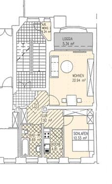 Foto - 2 Zimmer Etagenwohnung zur Miete in Zwickau