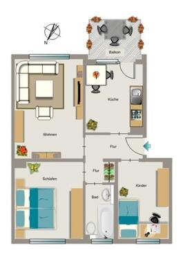 Foto - 3.5 Zimmer Etagenwohnung zur Miete in Bottrop